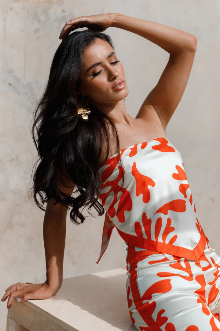 Akeli Scarf Top - Orange Botanica | Petal & Pup (US)