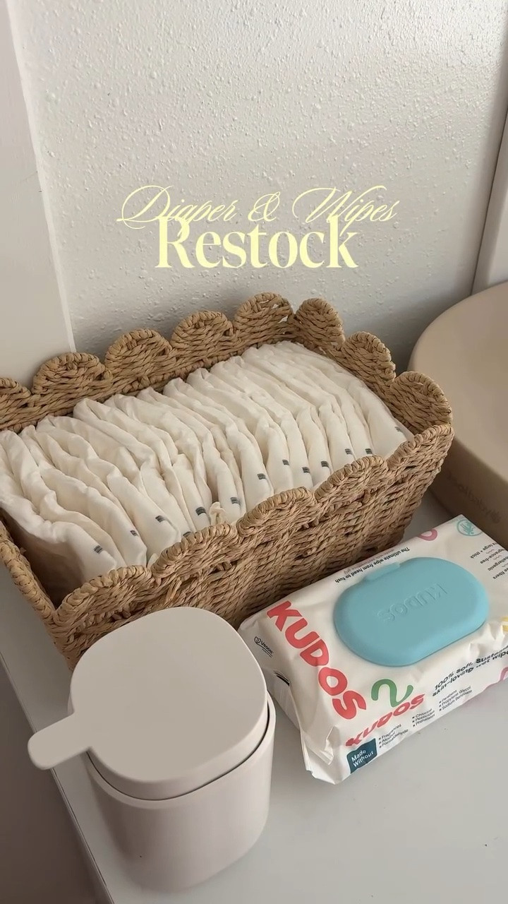 Diapers & Wipes Restock 🍼 Say KUDOS for our favorite 100% cotton lined diapers & get 10% off 👏🏼 we’ve been through so many brands with both babies and these are the ones we keep coming back to! Super absorbing & comfy for baby. #diapers #kudosdiapers #babymusthaves #babyregistry