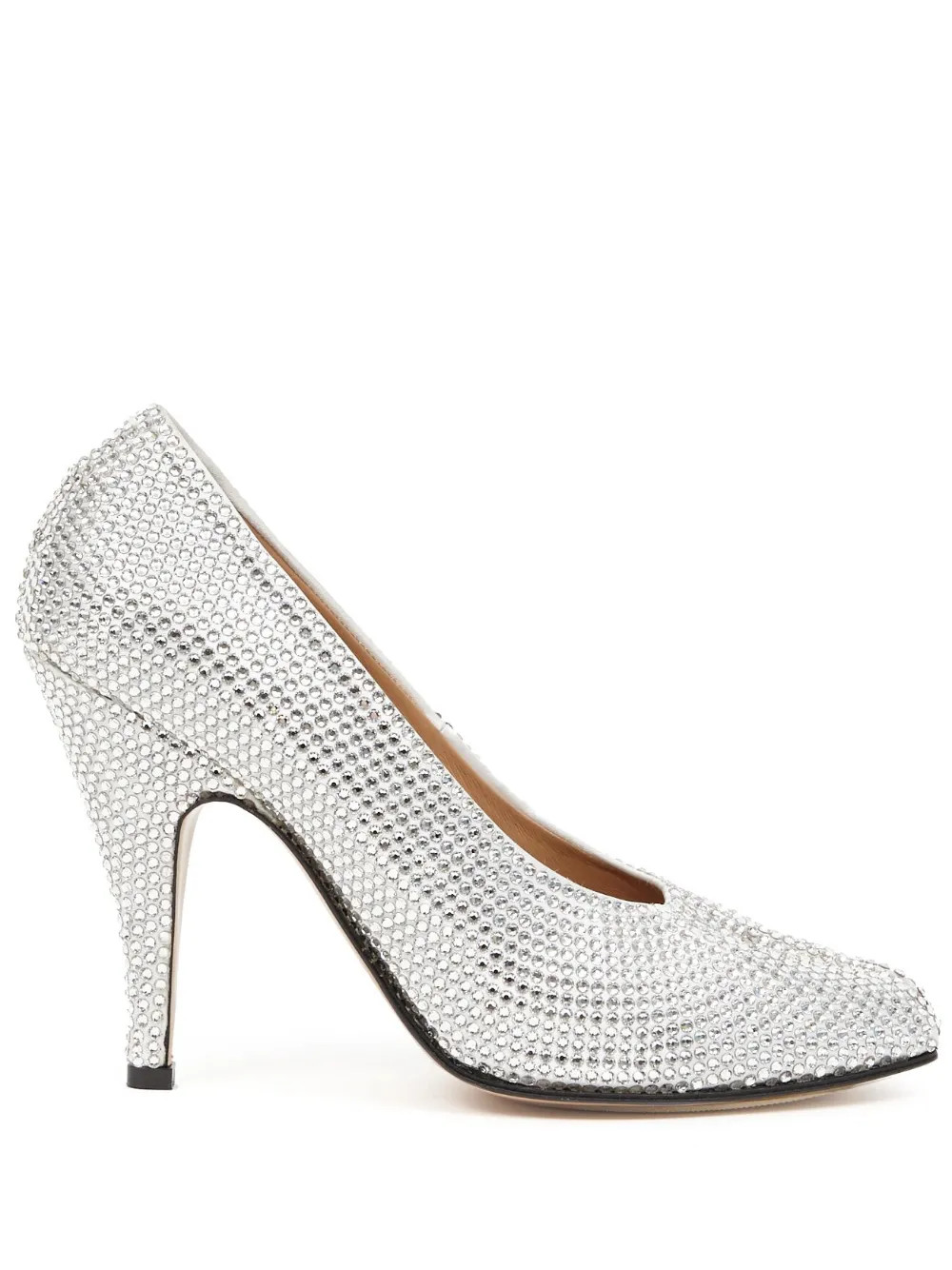 Maison Margiela 110mm Tabi rhinestone-embellished Pumps | White | FARFETCH | Farfetch Global