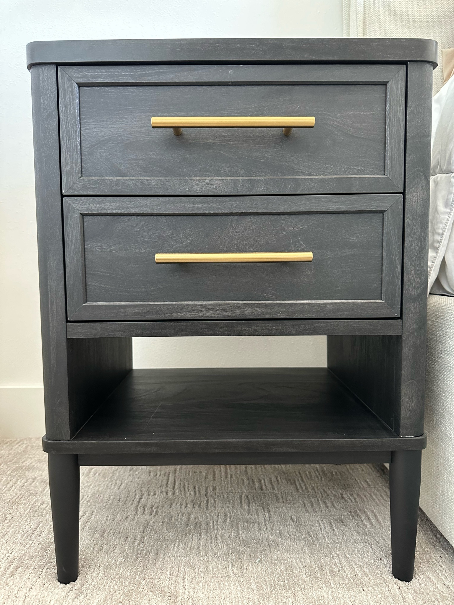 Our master bedroom night stands, I love the classic black with gold hardware. Love the two drawers for storage! 

Home decor // Walmart home // best of Walmart // affordable luxury // bedroom furniture// nightstand // modern 

#LTKHome #LTKStyleTip #LTKFindsUnder100
