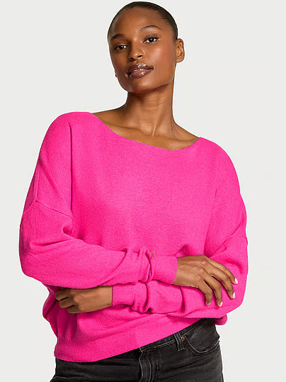 Knit Boatneck Sweater, Pink, S - Women's Sweaters - Victoria's Secret | Victoria's Secret (US / CA )