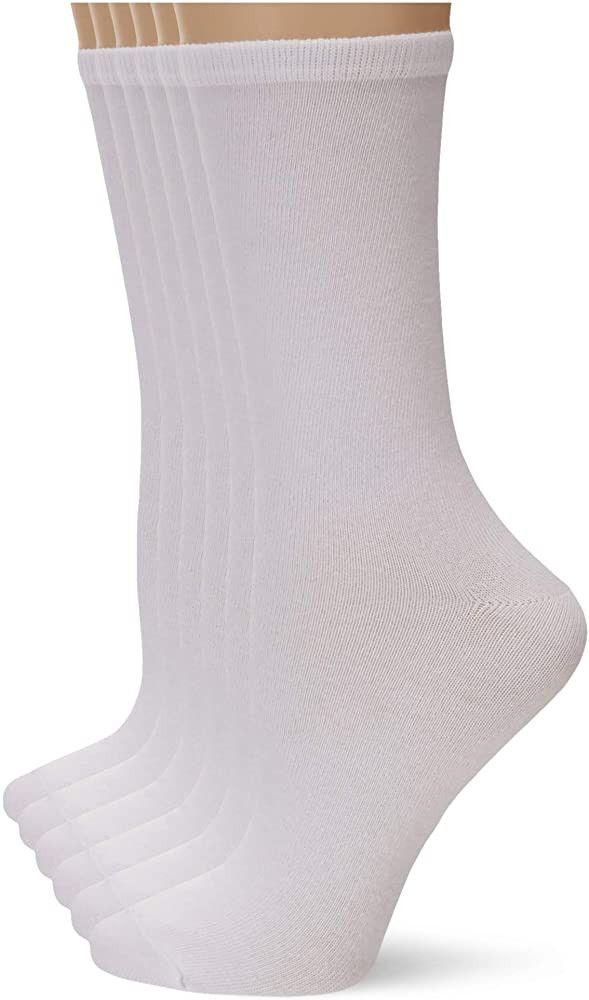 Amazon Essentials Women's Casual Crew Socks, 6 Pairs | Amazon (US)