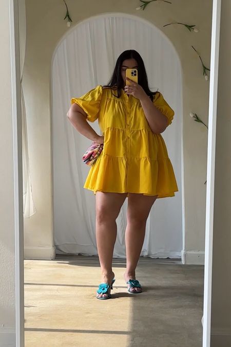 Yellow Summer babydoll dress 

#LTKPlusSize #LTKSeasonal #LTKMidsize