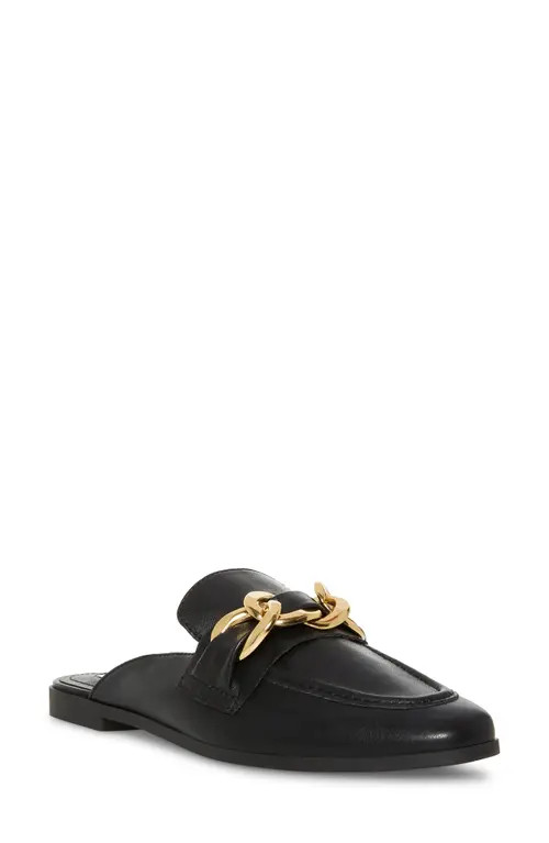 Steve Madden Cassady Loafer Mule in Black Leather at Nordstrom, Size 7 | Nordstrom