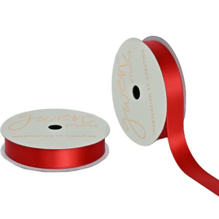 Gwen Studios 5/8" Red Satin Ribbon, 7 Yards | Walmart (US)