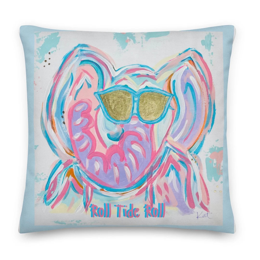 Preppy Bama Mascot 18x18 Premium Pillow With Insert, Fans Who Love Collegiate Art for Dorm, Home,... | Etsy (US)