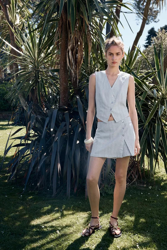 STRIPED PRINT WAISTCOAT | Zara UK