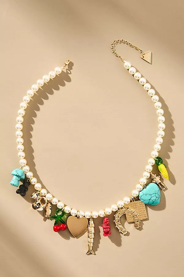 Fruit Charm Pearl Beaded Necklace | Anthropologie (US)