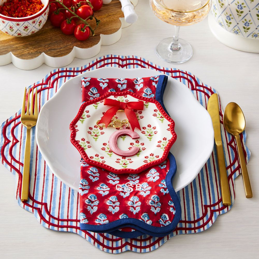 Mark &amp; Graham x Pencil &amp; Paper Co. Block Print Napkins, Set of 4 | Mark and Graham