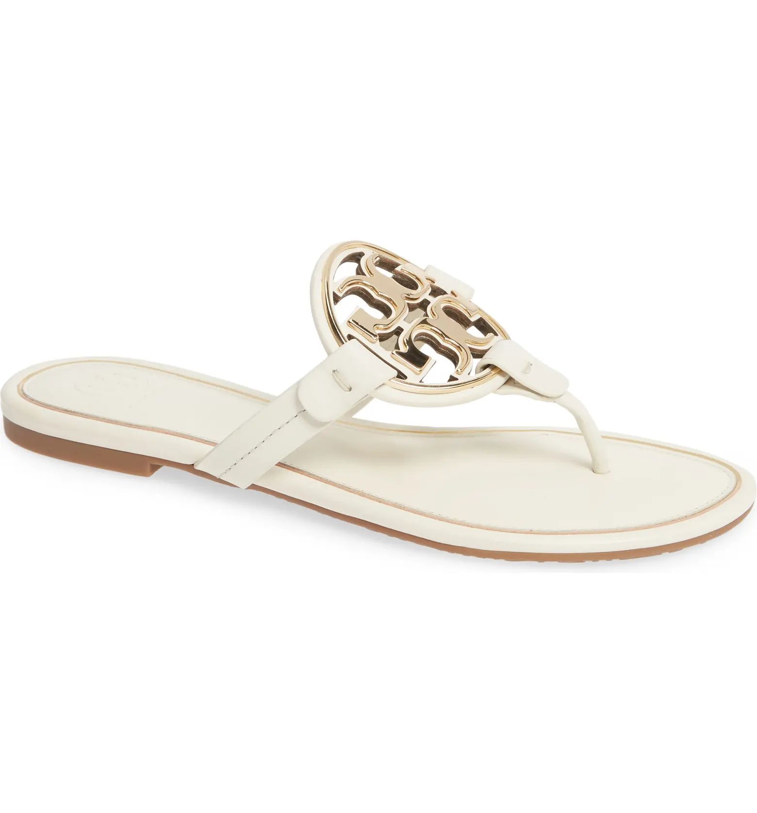 Miller Metal Logo Leather Sandal | Nordstrom