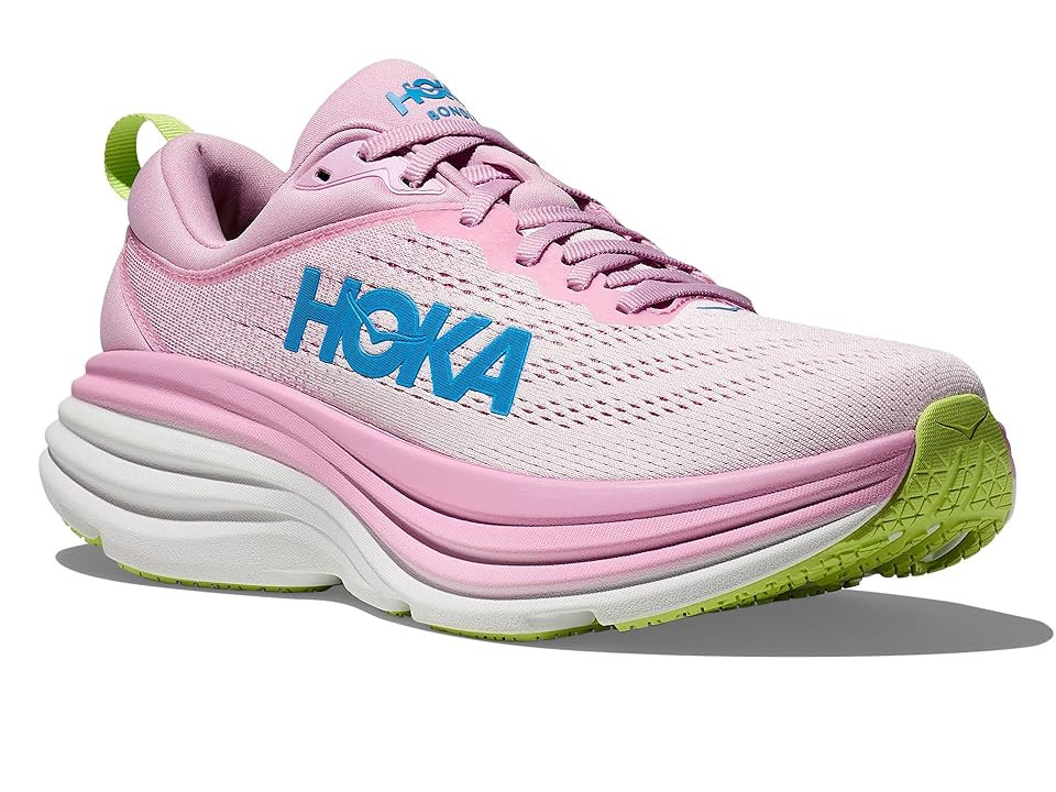 Hoka Bondi 8 Women's Shoes Pink Twilight/Waterpark : 9.5 B - Medium, Manmade | Zappos