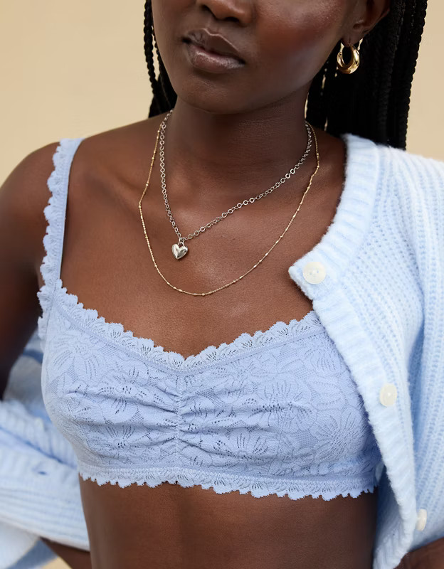 Show Off Rosey Lace Scoop Bralette | American Eagle Outfitters (US & CA)