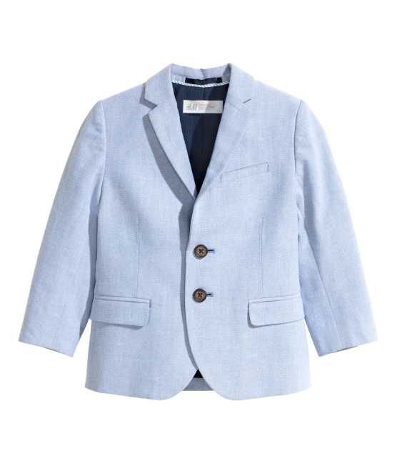 H&M - Textured-weave Blazer - Light blue - Kids | H&M (US)
