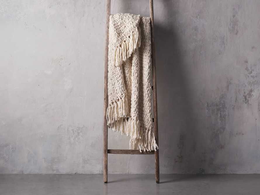 Chunky Knit Ivory Throw | Arhaus