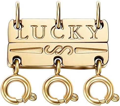Dailyacc Lucky Necklace Layering Clasp 18K Gold and Silver Multiple Necklace Clasps For Layered L... | Amazon (US)