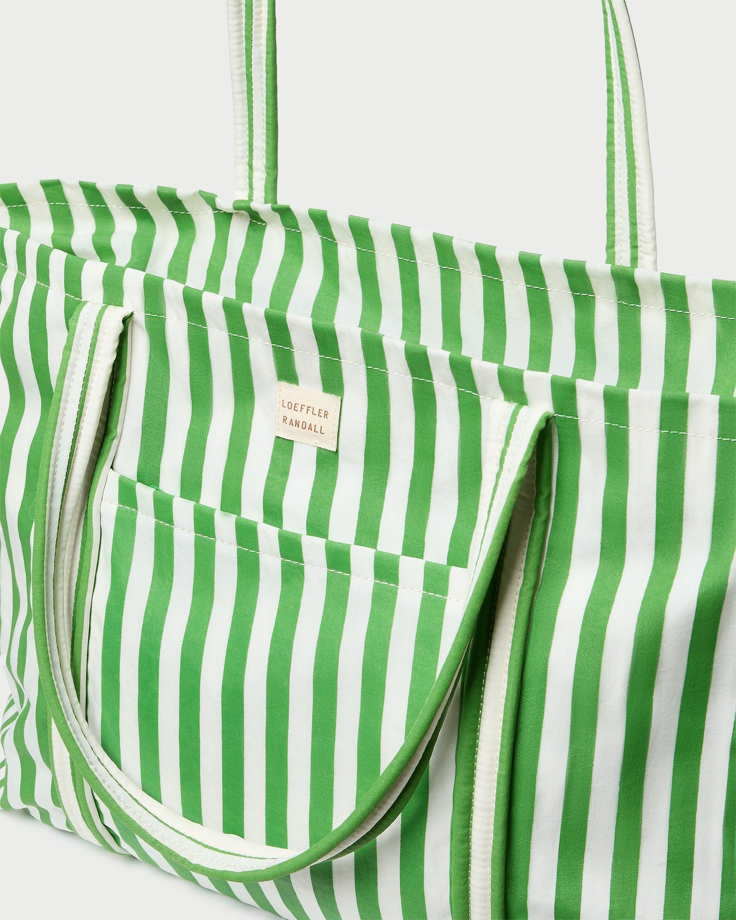 Dina Green Stripe Nylon Tote | Loeffler Randall