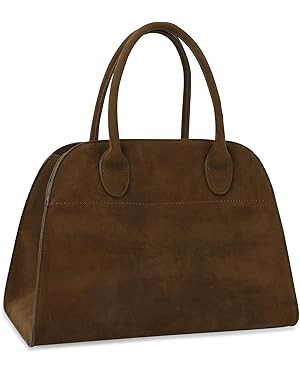 Suede Tote Bag for Women,Women's Suede Purse Vintage Top Handle Bag,Fashion Shoulder Satchel Bag ... | Amazon (US)