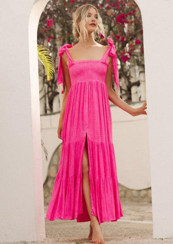 Jade Dress in Saint Barth Neon Pink | outdazl