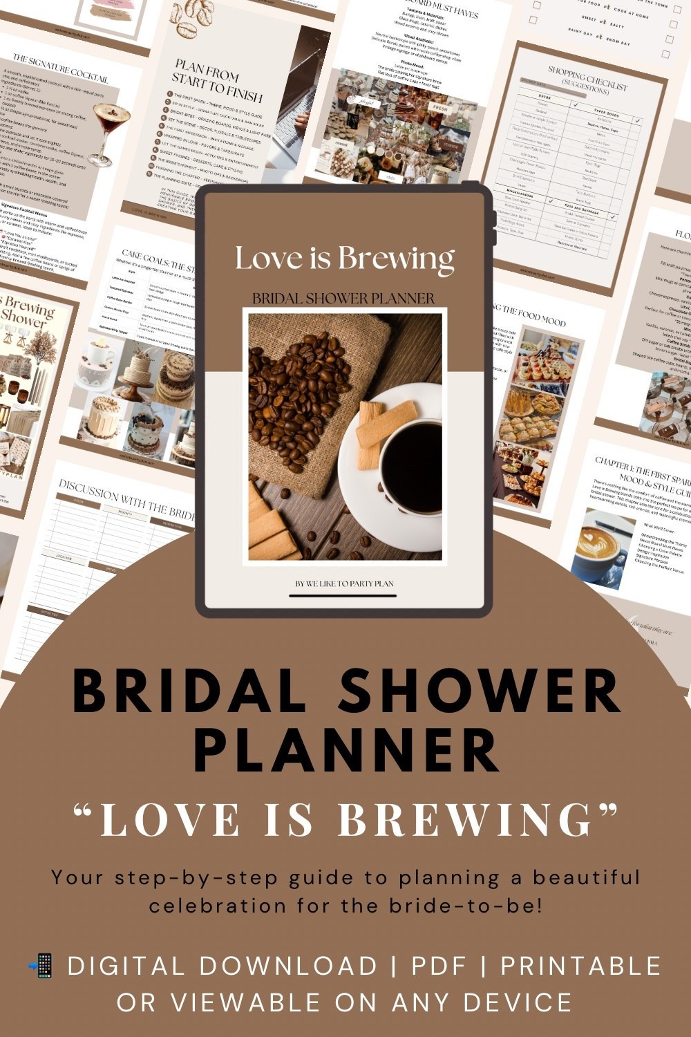 Love is Brewing Bridal Shower Planner | Digital Download : a 60+ page step by step guide to planning the perfect bridal shower! 🤎☕️🤎

#LTKWedding #LTKParties