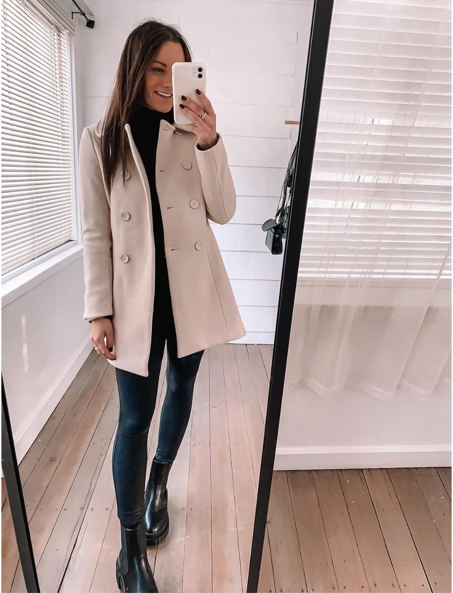 WINTER COAT OUTFIT-Jacket- true to size Boots- true to size Sweater- wearing S Leggings- wearing S (true to size , size up one if between). 
 

 #LTKPetite #LTKFindsUnder100