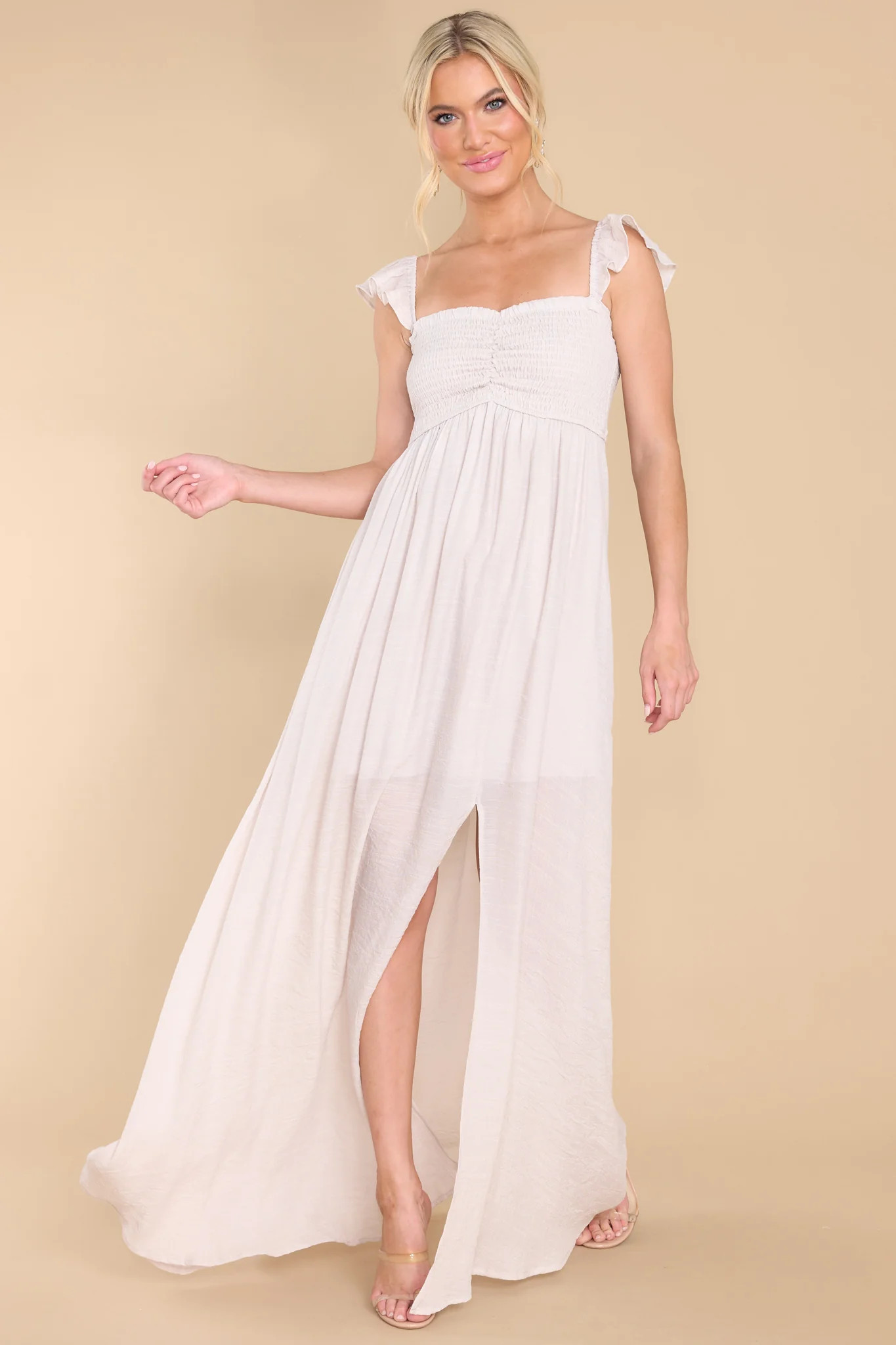 Want Me Back Sand Maxi Dress | Red Dress 