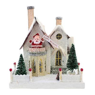 Cody Foster 8.0 Inch Santa's House Christmas Putz House , Christmas Decor Village Putz  Retro Looking (1PC) | Target