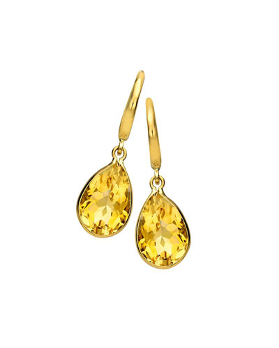 Eternal 18k Gold Citrine Pear-Drop Earrings | Neiman Marcus