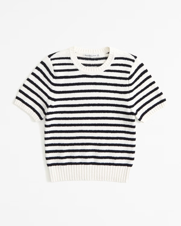 Textural Crew Sweater Tee | Abercrombie & Fitch (US)