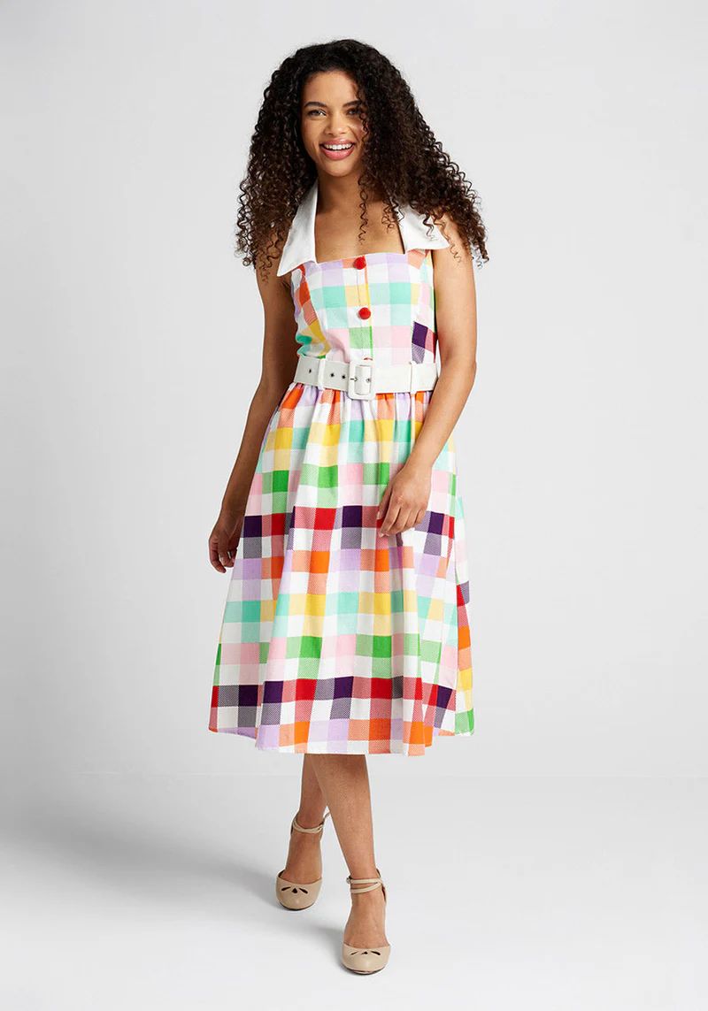 Rainbows Over Hollywood Swing Dress | ModCloth