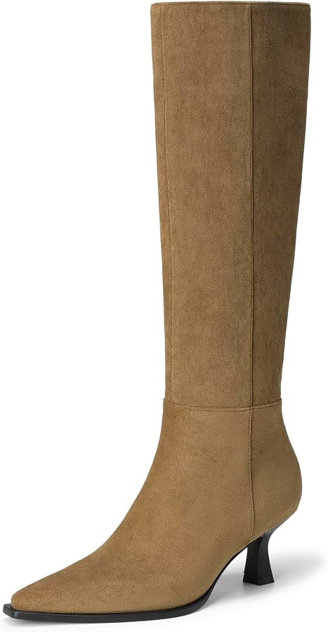 DREAM PAIRS Women's Kitten Heel Knee High Boots | Amazon (UK)
