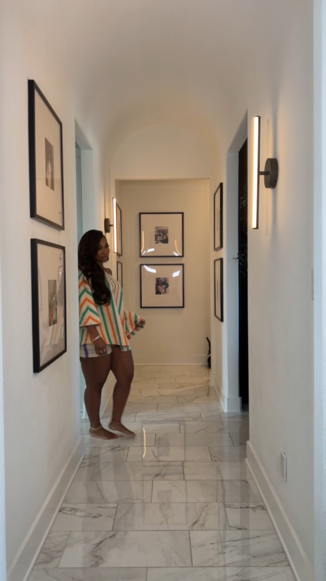 Striped oversized shirt and short set! Free People find! 

#LTKStyleTip #LTKFindsUnder100