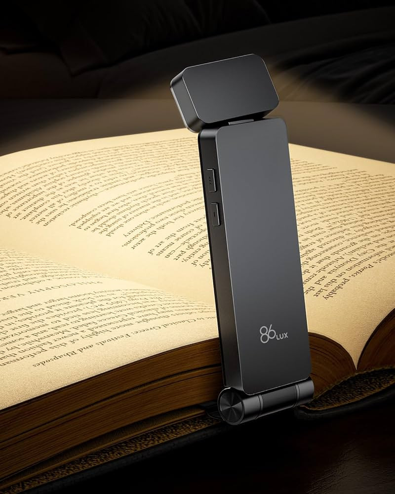 86lux Reading Light, Rechargeable Book Light for Reading in Bed, Ultralight Clip-on LED Bookmark ... | Amazon (US)