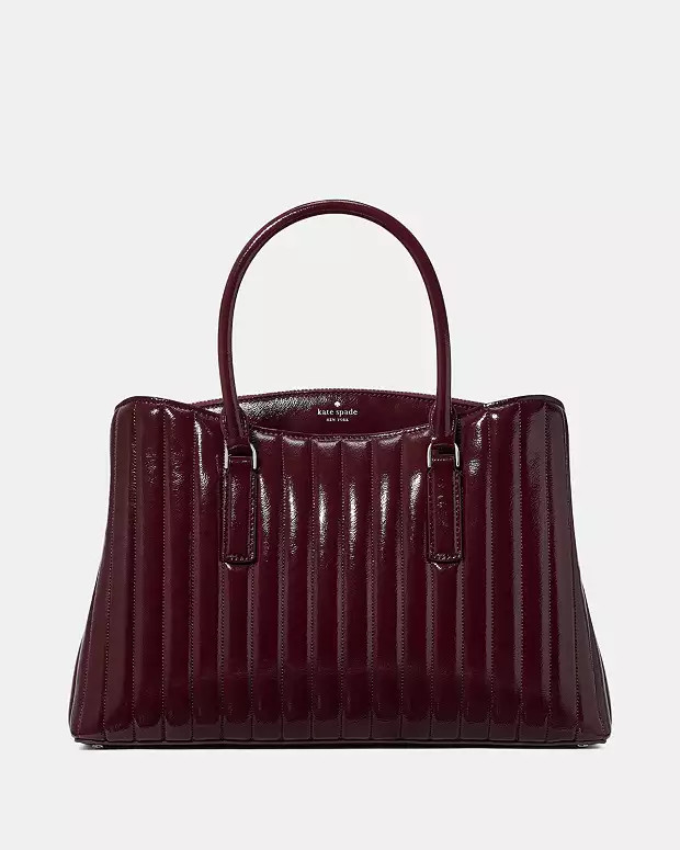 Thompson Street Shiny Quilted Satchel Bag | Kate Spade Outlet