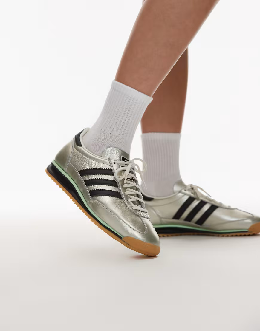 adidas Originals SL 72 OG sneakers in silver and black | ASOS (Global)