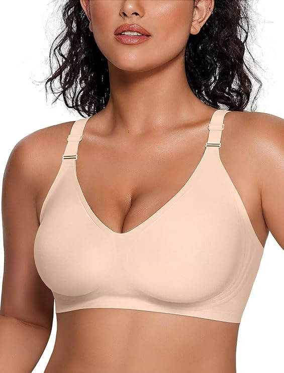 Vertvie Womens Wireless Bras No Underwire Push Up Bra Seamless Supportive Full Coverage Everyday ... | Amazon (US)