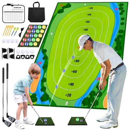 AETISY Golf Chipping Game, 50pcs Golf Set for Kids, Indoor Outdoor Golf Games for Kids & Adults, Family Fun Backyard Golf Practice Set Gifts for Birthdays & Holidays | Amazon (US)