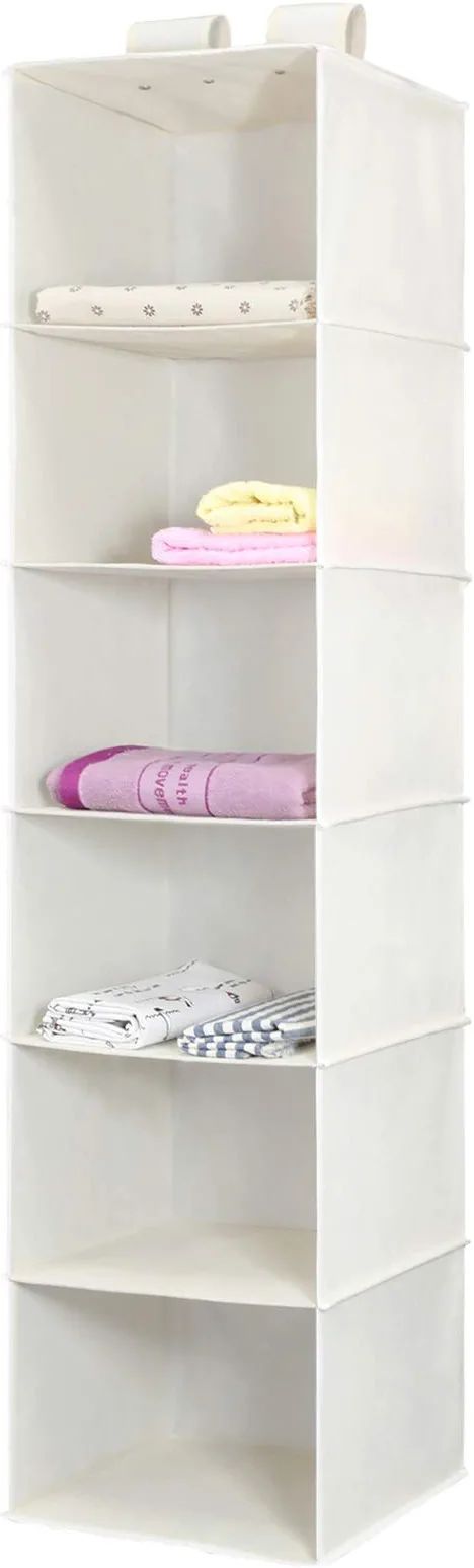 Magicfly Hanging Storage Shelves, 6-Shelves Closet Hanging Sweater Organizer, Collapsible, Easy M... | Amazon (US)