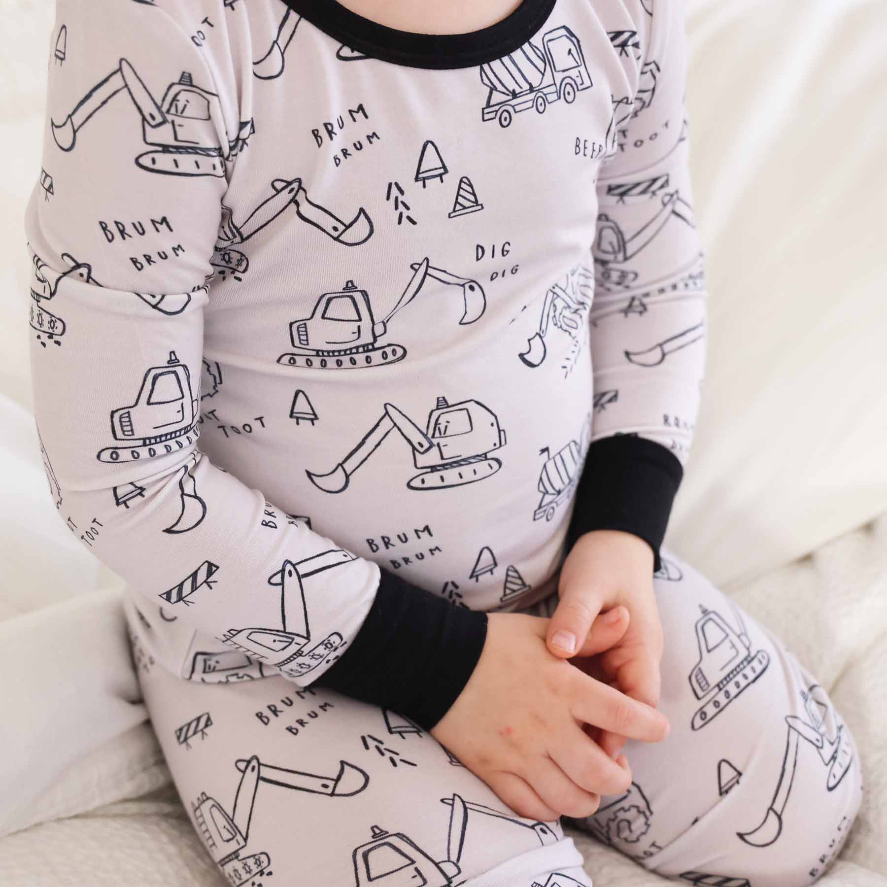 Doodle Dozers Two Piece Pajama Set | Caden Lane
