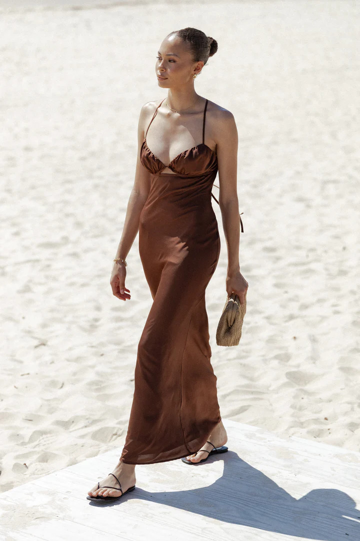 Amalia Maxi Dress - Chocolate | Petal & Pup (US)