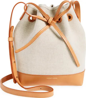 Mansur Gavriel Mini Canvas & Leather Bucket Bag | Nordstrom | Nordstrom