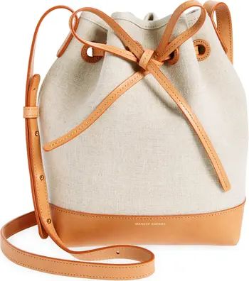 Mini Canvas & Leather Bucket Bag | Nordstrom