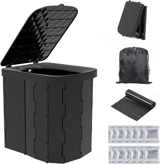 XL Portable Folding Camping Toilet For Adults & Kids, Lightweight | Amazon (US)