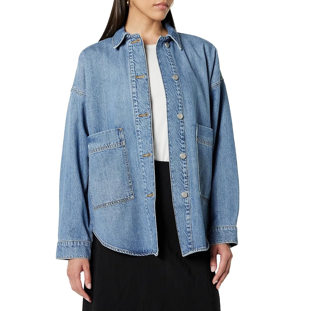 The Drop Women's Pilar Long Denim Shirt Jacket | Amazon (US)