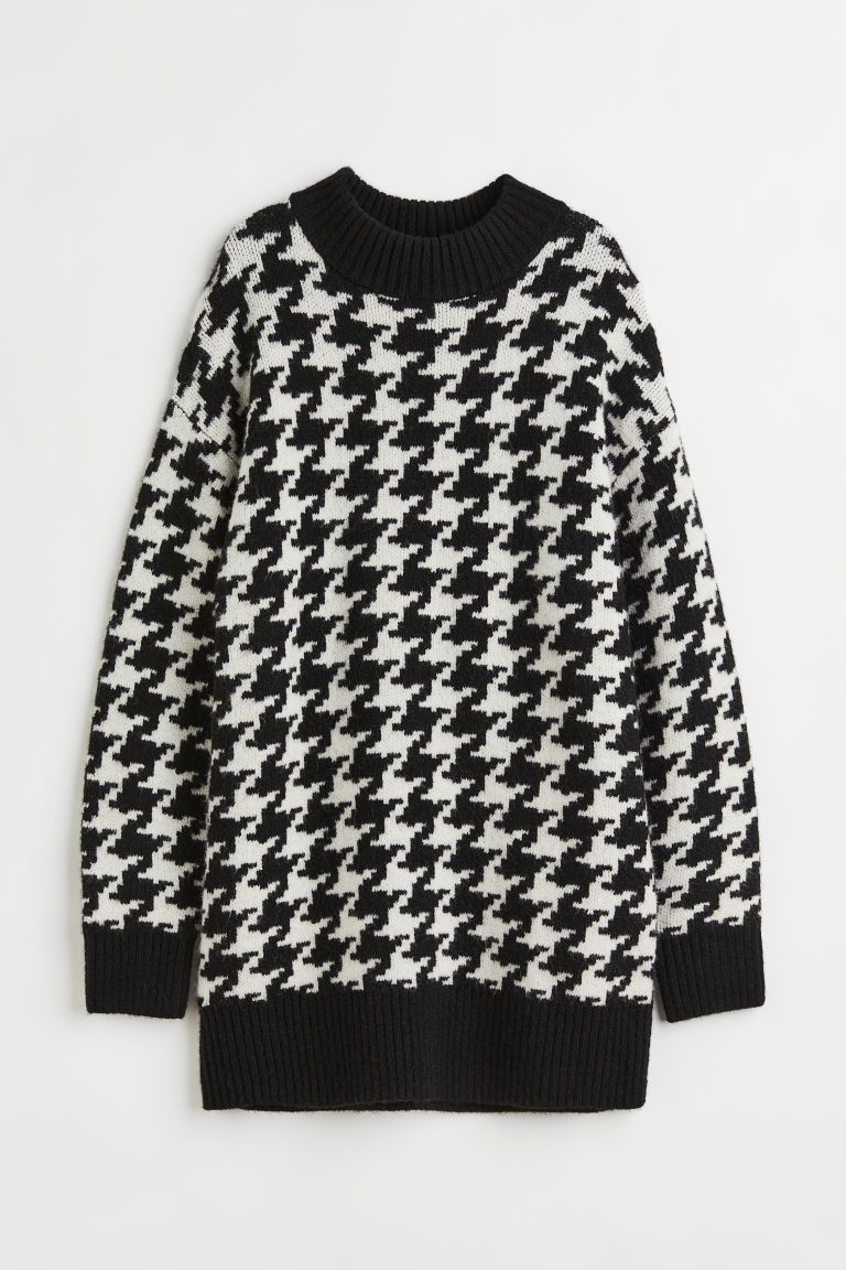 H & M - Jacquard-knit Dress - Black | H&M (US + CA)