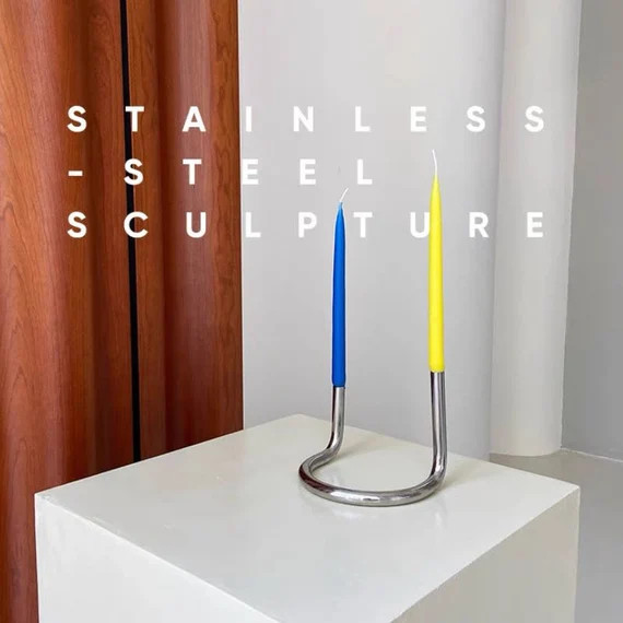 Stainless Steel U-shape Candle Holder for Taper Candles - Etsy | Etsy (US)