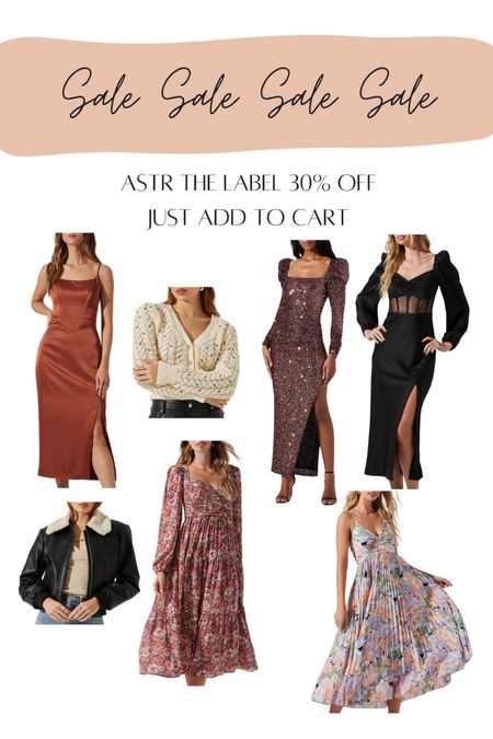 ASTR the label 30% off no code needed

Floral midi dress, sequin midi dress, embellished cardigan, corset dress, faux leather jacket, holiday outfit idea, party outfit idea

#LTKsalealert #LTKparties #LTKSeasonal