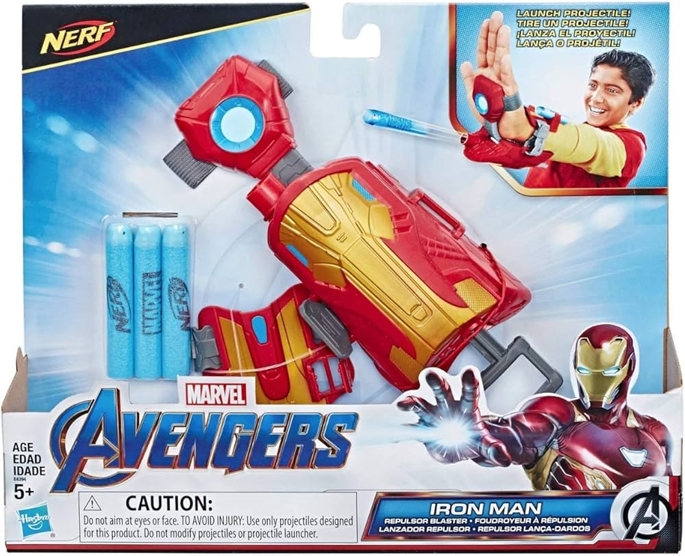 Marvel Avengers Iron Man Blast Repulsor Gauntlet with Nerf Darts for Costume & Role Play | Amazon (US)