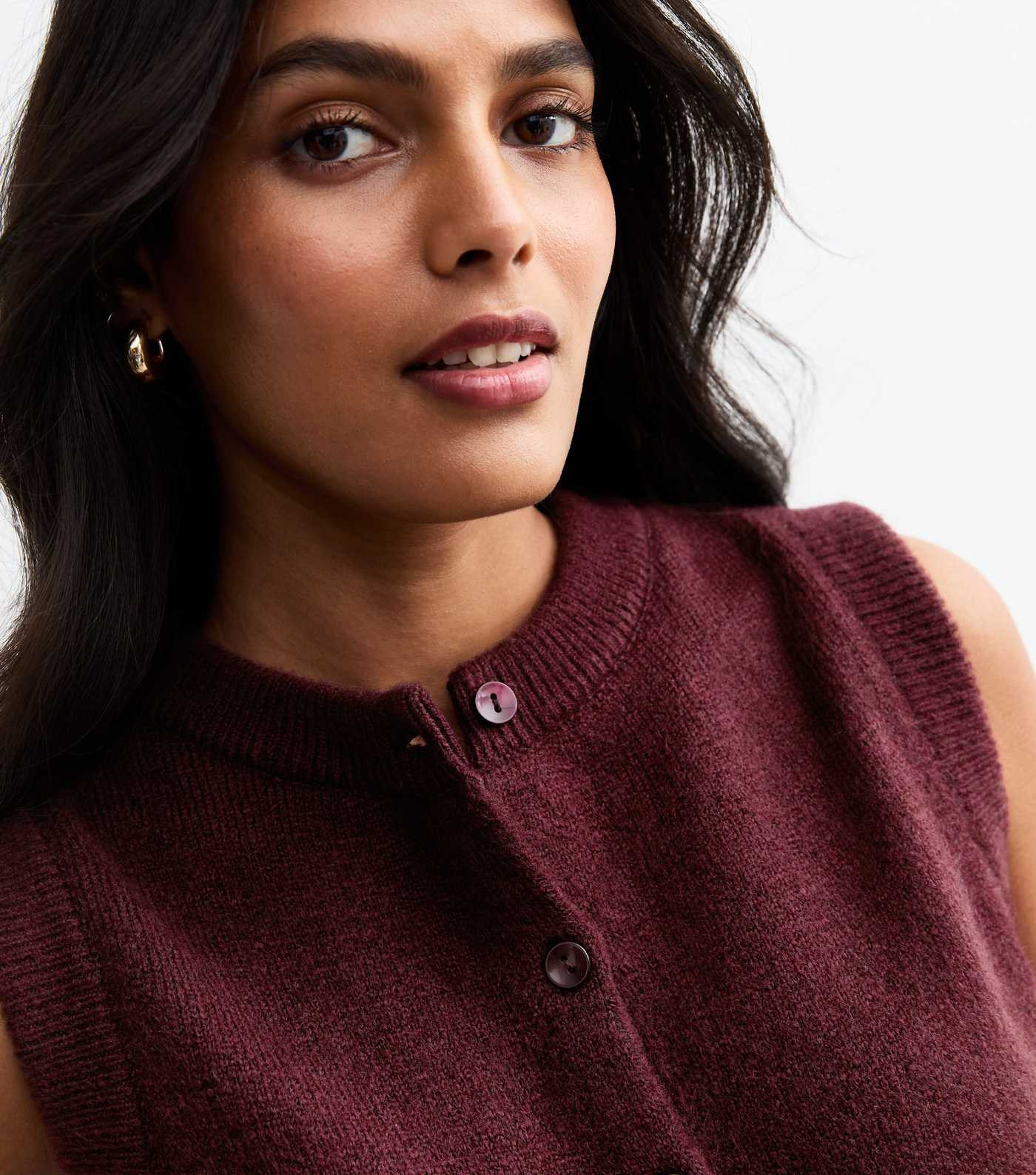 Burgundy Knit Sleeveless Waistcoat
						
						Add to Saved Items
						Remove from Saved Items | New Look (UK)