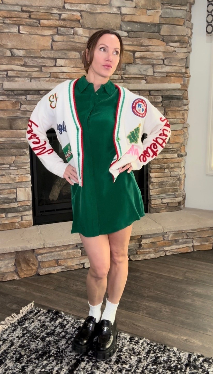 Christmas inspired outfit! Found the cutest cardigan at target 

#LTKGiftGuide #LTKHoliday #LTKSeasonal