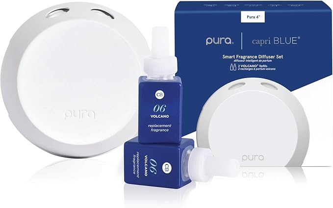 Capri Blue Pura 4 Smart Fragrance Diffuser Kit - Includes 1 Pura V4 Aromatherapy Diffuser + 2 Cap... | Amazon (US)